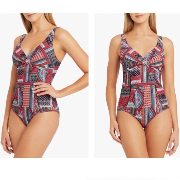 Sea Level Arielle Cross Front Multi Fit One-Piece Swimsuit Size 8 - Picture 1 of 10